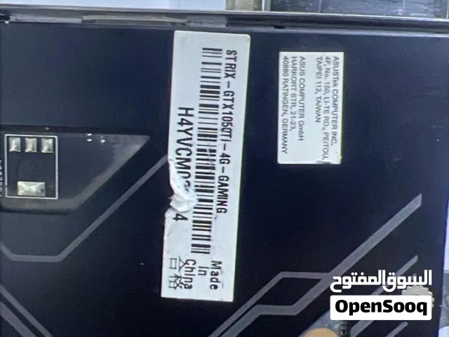 كرت شاشة Asus GeForce GTX1050TI ROG STRIX STRIX-GTX1050TI-040-GAMING 4GB Graphics Card