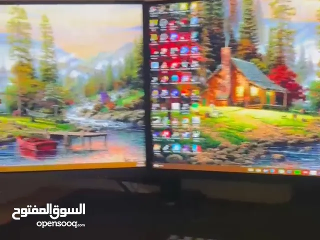 شاشتين 2K 240HZ IPS - نظاف ومافيهم شي + ستاند طاولة خارجي هدية