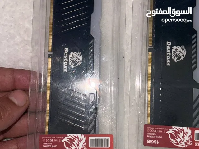 هارد 1TB بسرعة 6Gp   + رامات عدد 2 كل واحد بسرعة 16Gp  كل هاي ل 3 قطع