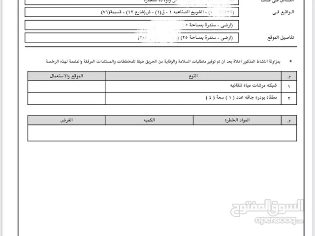 اصدار وتجديد تراخيص  الاطفاء للمحلات والمبانى وتركيب جميع انظمة الحريق