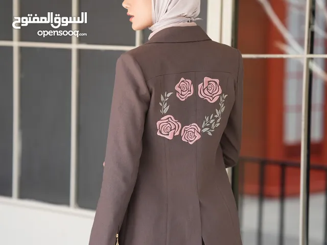 Elegant Handmade embroidery cotton coat and pants