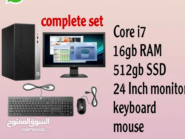 Hp Desktop Core i7 -16gb Ram 500gb ssd 4gb NVIDIA GRAPHICS