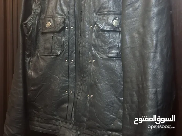 natural genuine real leather jacket XL