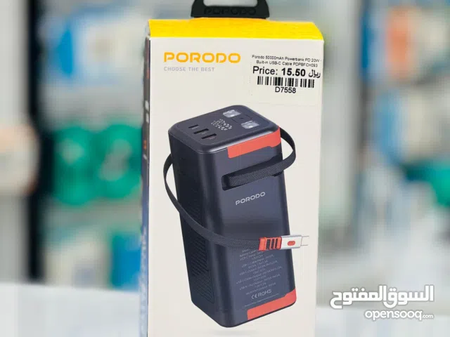 NEW PORODO 50,000mAh POWERBANK 70 CM RETRACTABLE TYPE-C