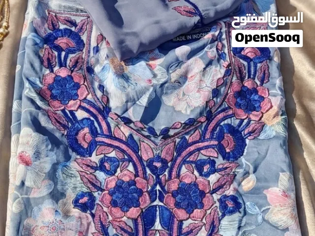 مخور اماراتي حرير اندنوسي قطعه قماش ممخيط مع شال