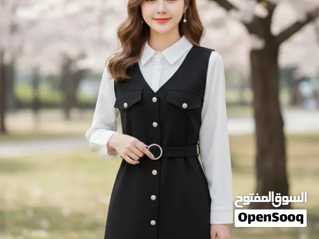 فستان بناتي قطعتين محير قميص.فستان..حزام مقاسات.28.30.32.34 اعمار 10 - 15 سنة  السعر 15د