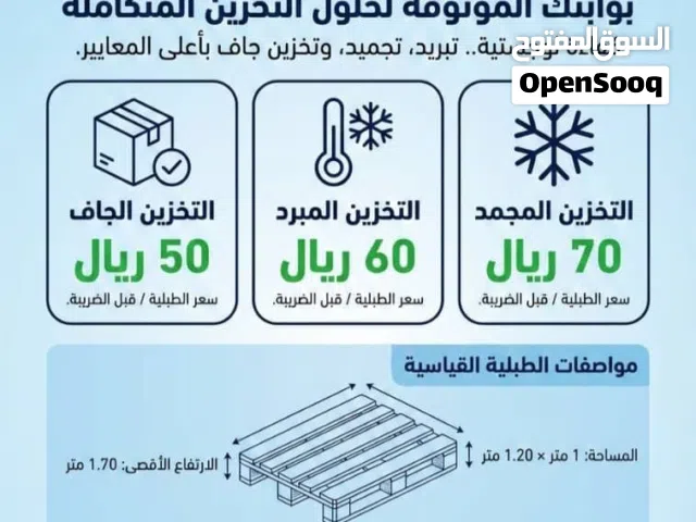 طبالي غرف تجميد تبريد جاف ايجار