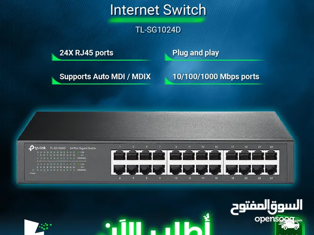 موزع شبكة انترنت 24 مدخل TP-link Internet Switch 24x RJ45 Ports TL-SG1024D 1000/MBps