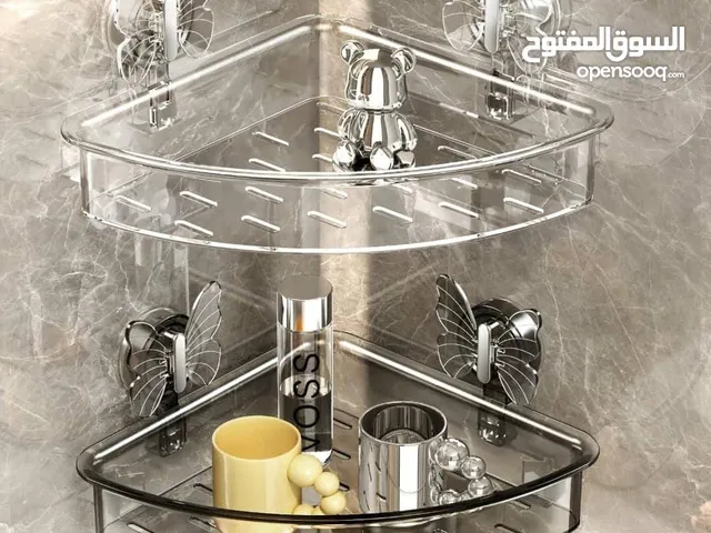 استاند زاويه حمام اكرليك شفاف قطع لاصق ضعط قوي ضد الماء رف زاوية شفاف اكليك ومتعدده الاستخام م