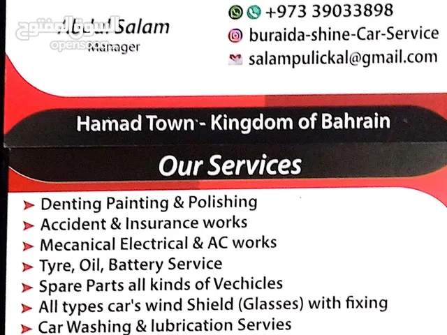 denting painting mechanical electrical ac works and spare parts all kind of vehicle services