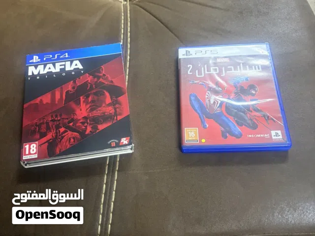 سيدي سبايدرمان 2 النسخة العربية مستعمل فقط مرة واحدة شبه جديد وسيدي مافيا 3 اجزاء شبه جديد