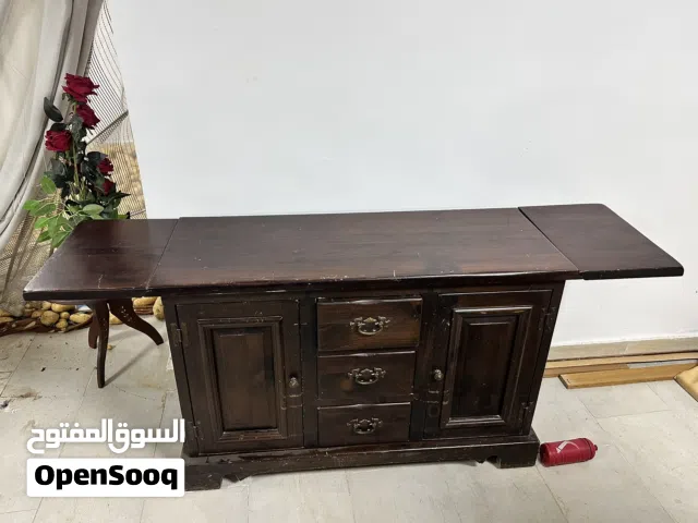 بوفيه (كونسول) خشب طبيعي مميز – متين ومتعدد الاستخدامات مع أطراف قابلة للتمدد والسحب او الجر بسهوله