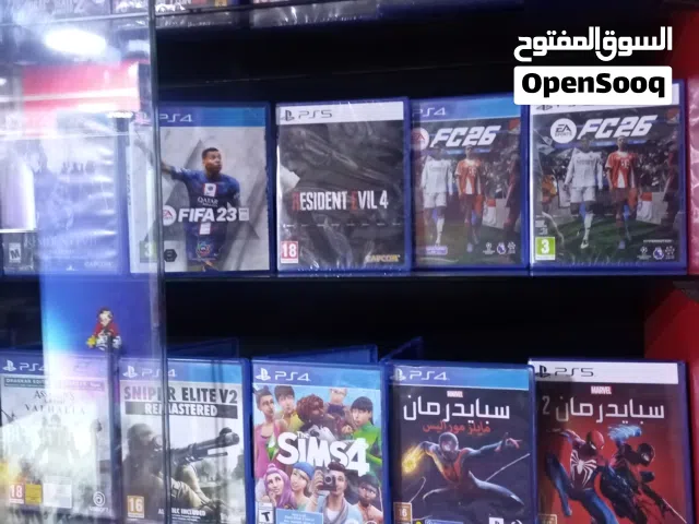 سيديات و العاب بلايستيشن فور و فايف مستخدم و جديد
