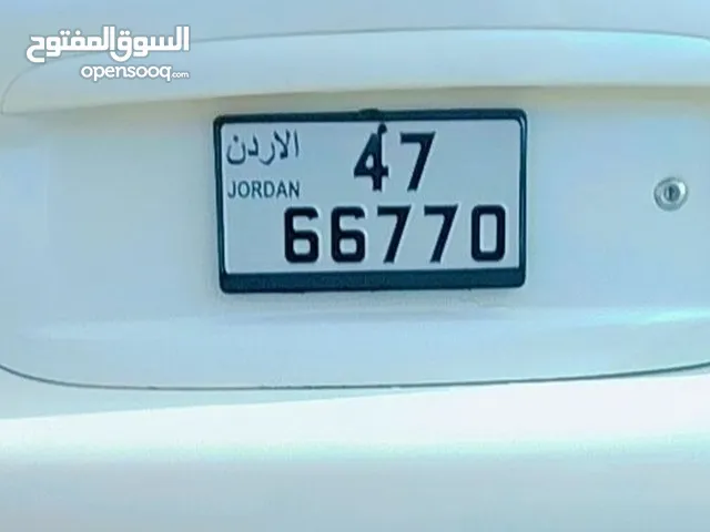 لوحة .....47/66770 سيارة ........... خماسي ........ تكرار............  للبيع ........... 47/66770.