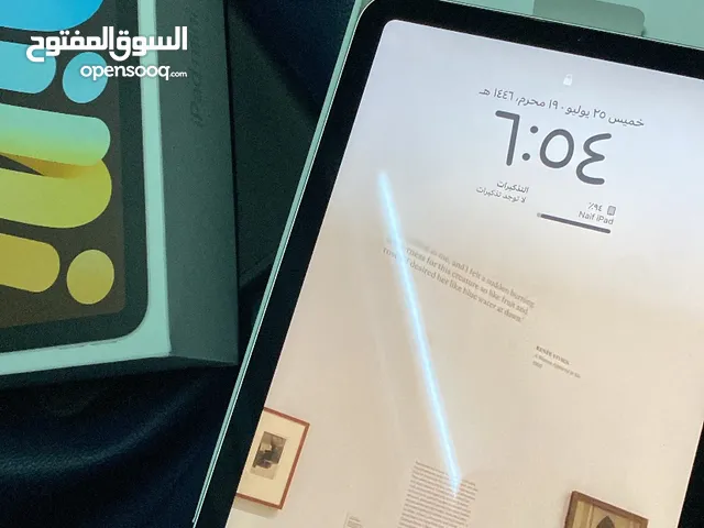 iPad mini 6مستخدم اسبوع فقط وماضي اقل من شهر حال ضمان الوكيل