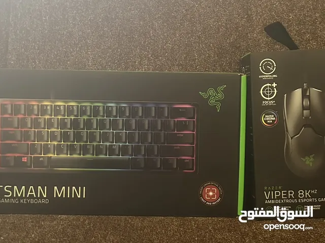 Razer viper 8k hz mouse and razer huntsman mini keyboard (جديد مش مفتوح)