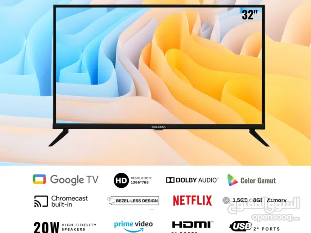 تلفزيون Salora SLV-4324 GTV الذكي بقياس 32 بوصة.