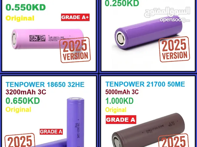 All types of Lithium cells 18650 and 21700