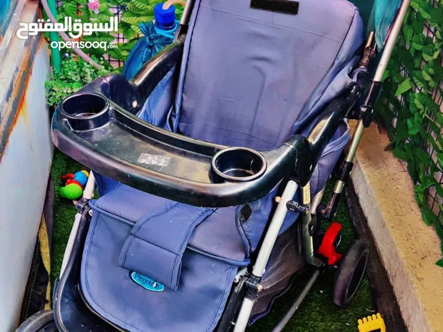 عربة اطفال اصليه ثقيله دبل تاير نضيفه جداً
