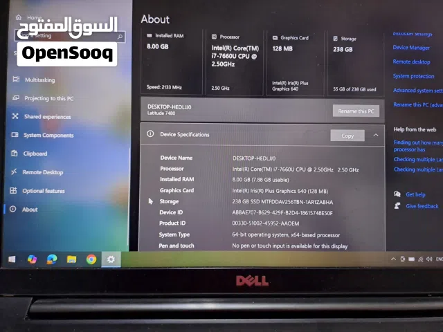 لابتوب ديل مستعمل استعمال خفيف