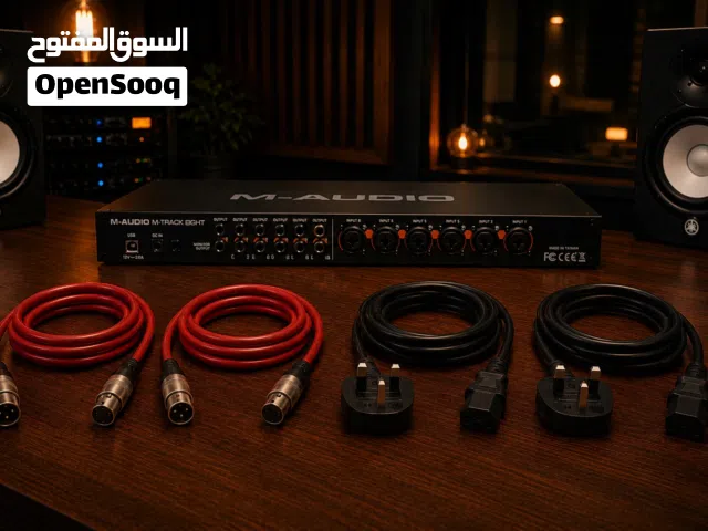 للبيع سماعات استوديو مونيتور احترافي + كرت صوت