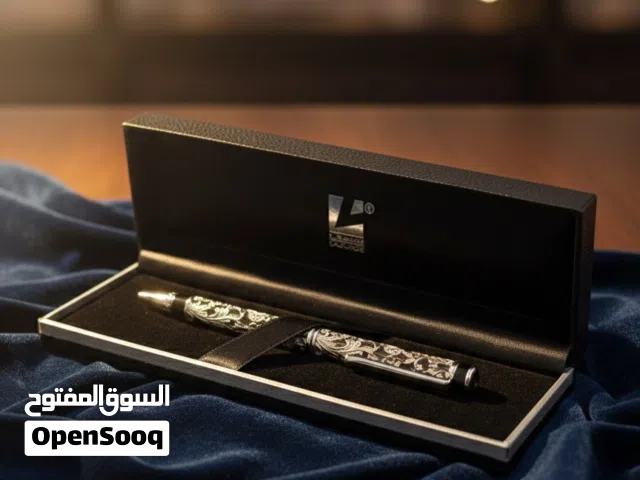 قلم فضة لازوردي أصلي – وزن 50 غرام – بحالة الجديد