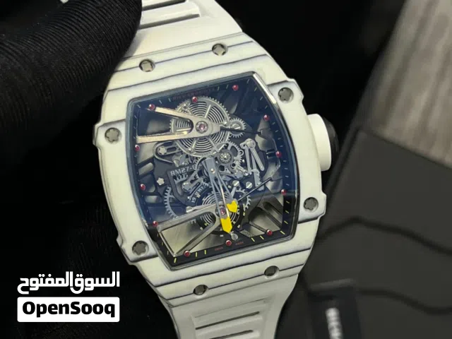 Richard Mille Style Skeleton Automatic Watch – White Rubber Strap (Luxury Clone)