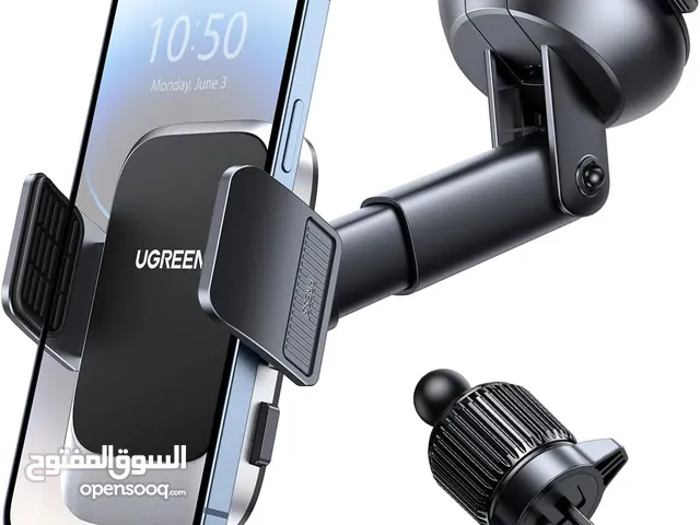 يوجرين حامل جوال للسيارة، [4 في 1 لوحة القيادة/فتحة التهوية/الزجاج الأمامي