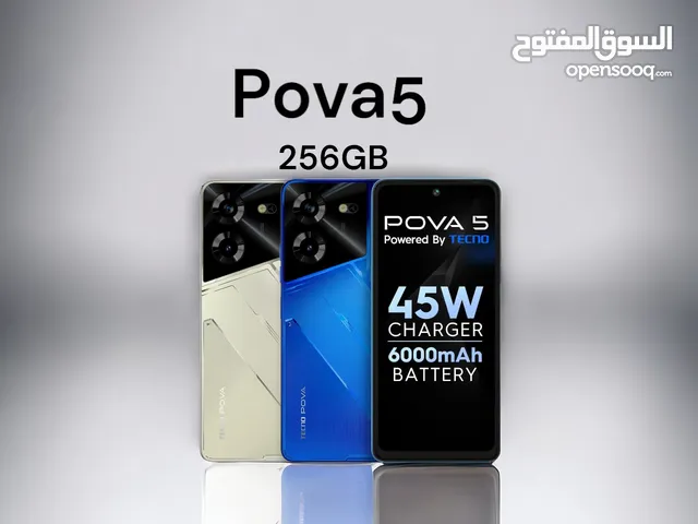 Tecno pova 5 256g 16ram (8+8) بوفا تكنو كفالة وكيل رسمي pova5 تيكنو