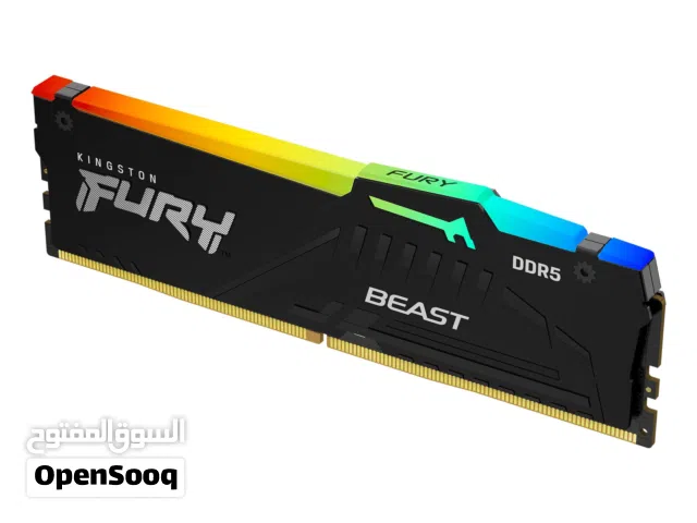 Kingston FURY Beast RGB 16GB DDR5 5600MT/s CL38 Desktop Memory رام