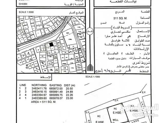 Commercial Land for Sale in Al Sharqiya Bidiya