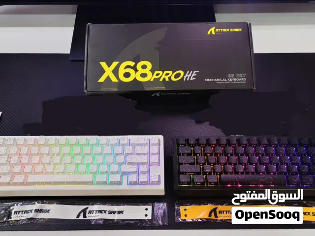 Attack Shark X68 PRO HE Wireless Magnetic Keyboard كيبورد لاسلكي بحجم 65% بسويتش مغناطيسي