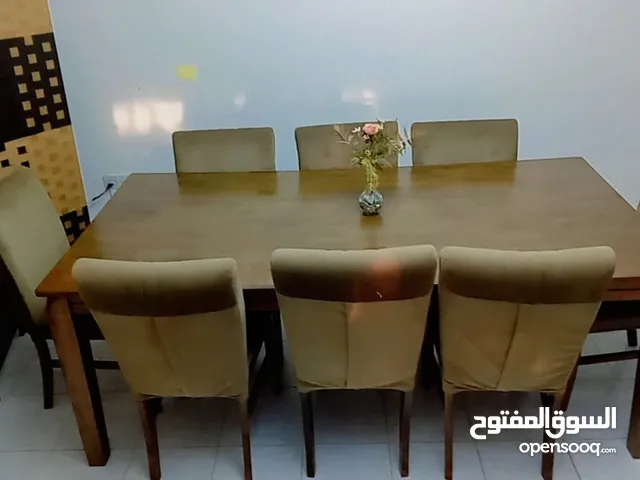 Solid Wood Large Dining Table Set & Small Plastic and Aluminium Dining Table