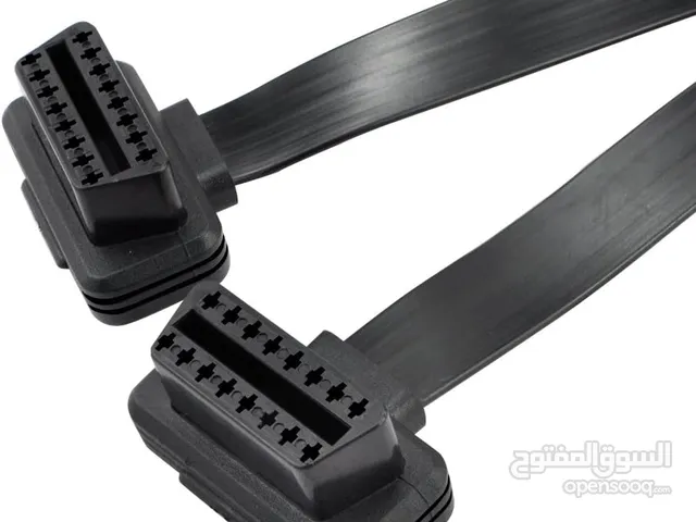 Ultra Low Profile Right/Left Angle 16 Pin OBD2 OBDII Splitter Extension Cable Male to Dual Female