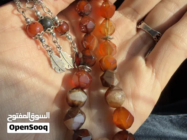 طقم مسابح حجر يماني سليماني اصلي