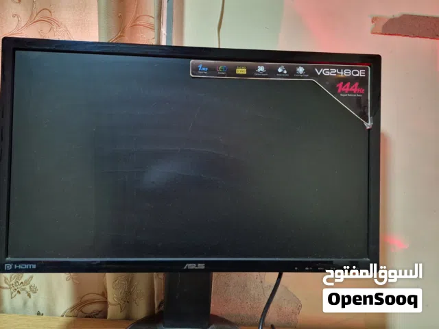 شاشة ASUS Gaming 24” 144Hz للبيع  الشاشة استخدام خفيف جدًا ولسا جديدة تقريبًا،