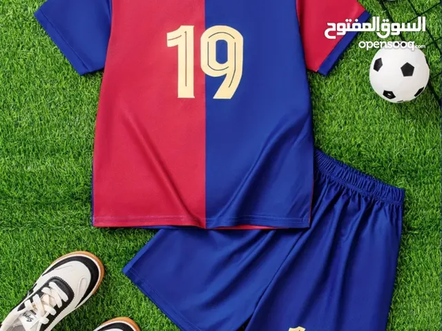 Custom 2025 Barcelona Youth Soccer Jersey - Blue & Red, Number 19, Breathable Mesh, sizes 6 to 14 yr