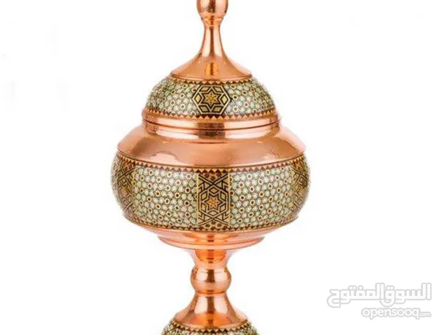 وعاء نحاسي لتقديم الشوكولاتة مزخرف بالخاتم