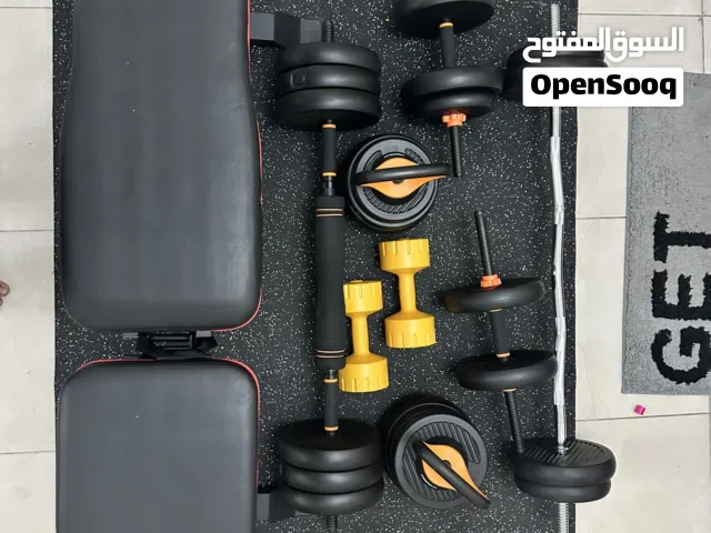 Adjustable/ Foldable weight bench press with weights