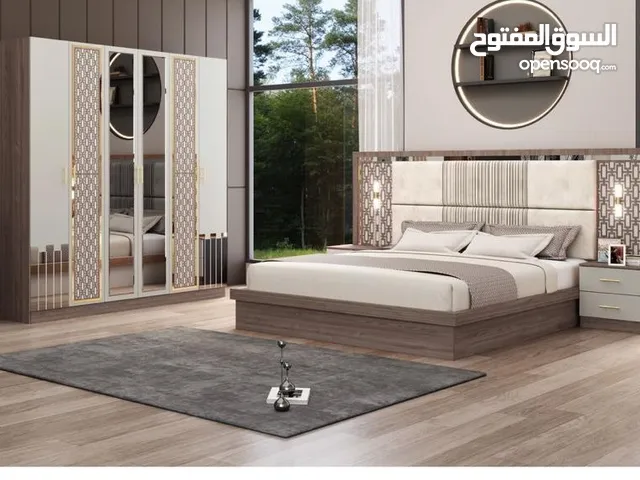 BEDROOM SET 7 PICES WITH MATTRESS WITH FITTING /غرف نوم مع دوشج مع ترکیب مجاني