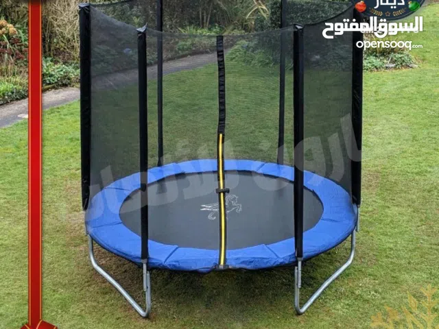 ترامبولين مقاس 1.83سم . / ارتفاع : 1.90 سم /  تتحمل وزن : 160 كغ /  تناسب من 3 الي 9 حسب حجم الطفل