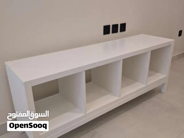 white shelving unit