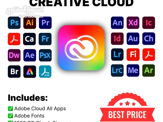 Adobe Creative Cloud All Apps Official Software. Supported on (Windows & Mac) 100% Gurranty