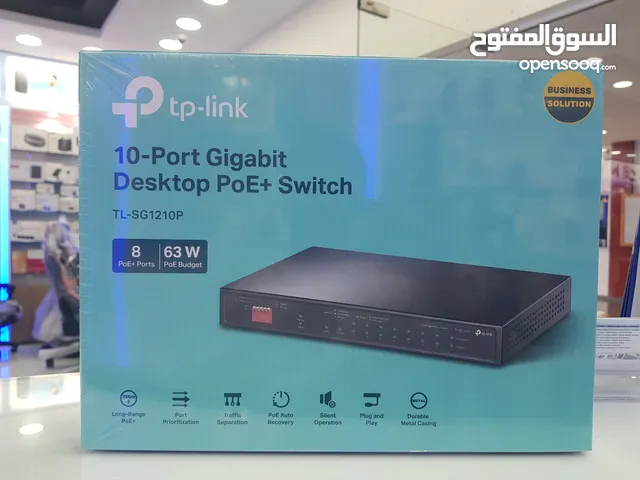 TP LINK TL-SG1210P10-Port Gigabit Desktop Switch with 8-Port PoE+  تي بي لينك TL-SG1210P محول سطح ال