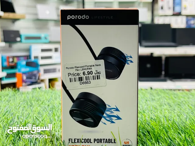 PORODO LIFESTYLE FLEXICOOL PORTABLE NECK FAN BLACK PD-LSNCFAN-BK