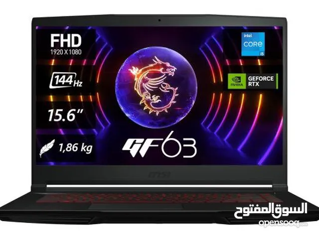 لابتوب قيمنق جديد بالكرتونة MSI المواصفات بالوصف