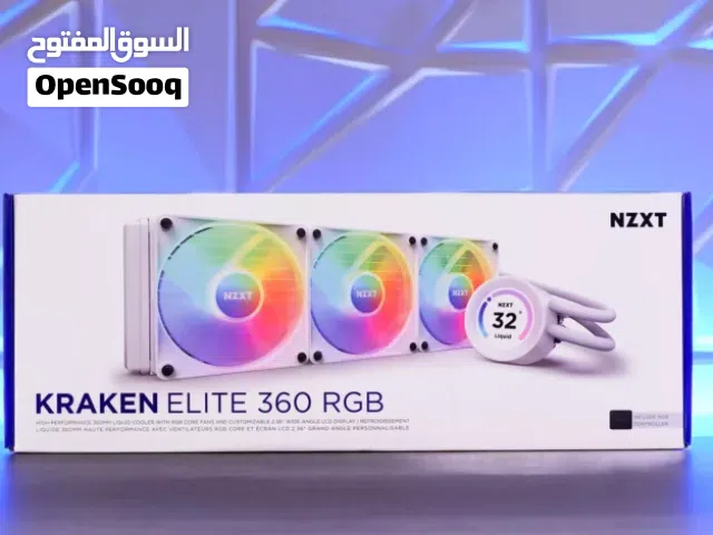 مبرد nzxt kraken elite 360 استعمال بسيط للبيع مع علبته وجميع محتوايته