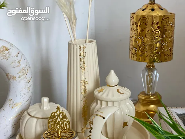طقم ديكور فاخر يدوي – تحف، مزهريات، وعلب ديكور من Myyysa Art