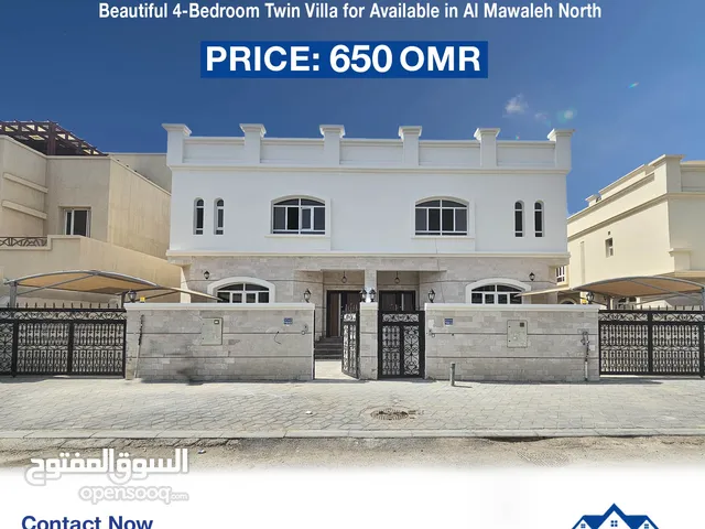 Beautiful 4-Bedroom Twin Villa for Rent in Al Mawaleh North