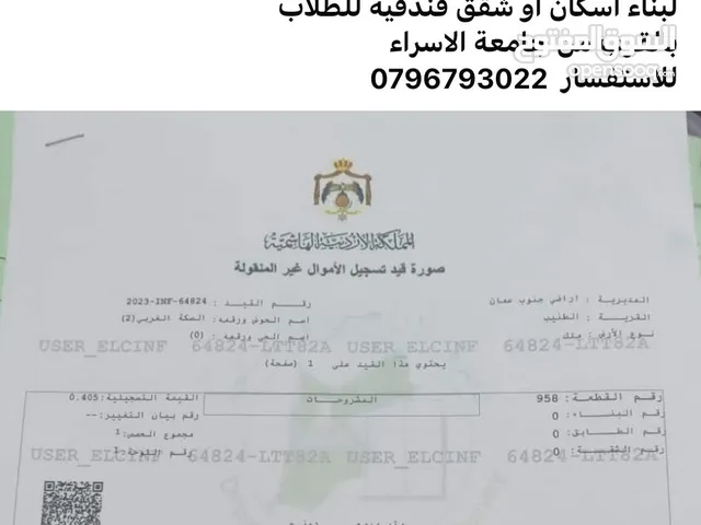 أرض للبيع قرب جامعة الإسراء